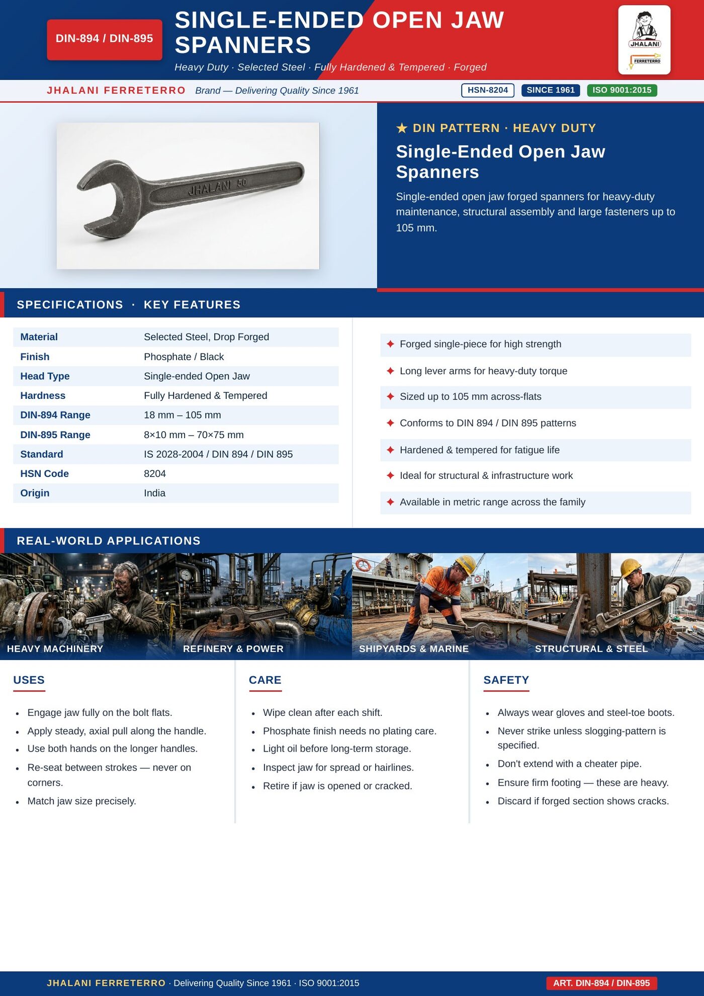 Spark Plug Open End Spanners